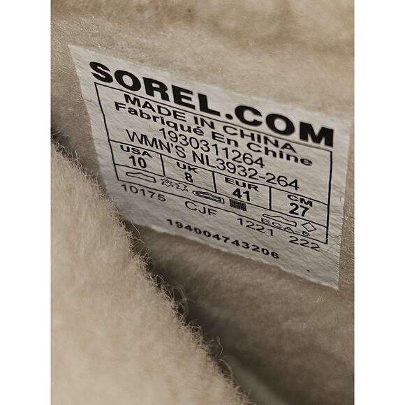 Sorel Tivoli IV Slope Parc Women's Waterproof Boot Omega Taupe Size 10 - Picture 9 of 11